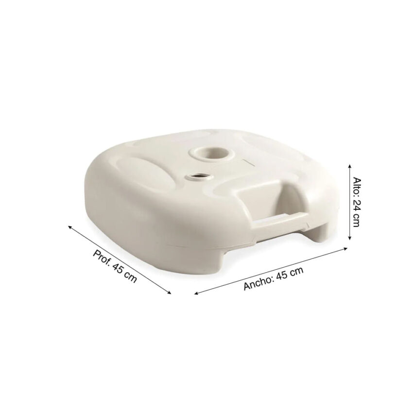 Base para sombrilla plástica 45x45x13cm - Imagen 2