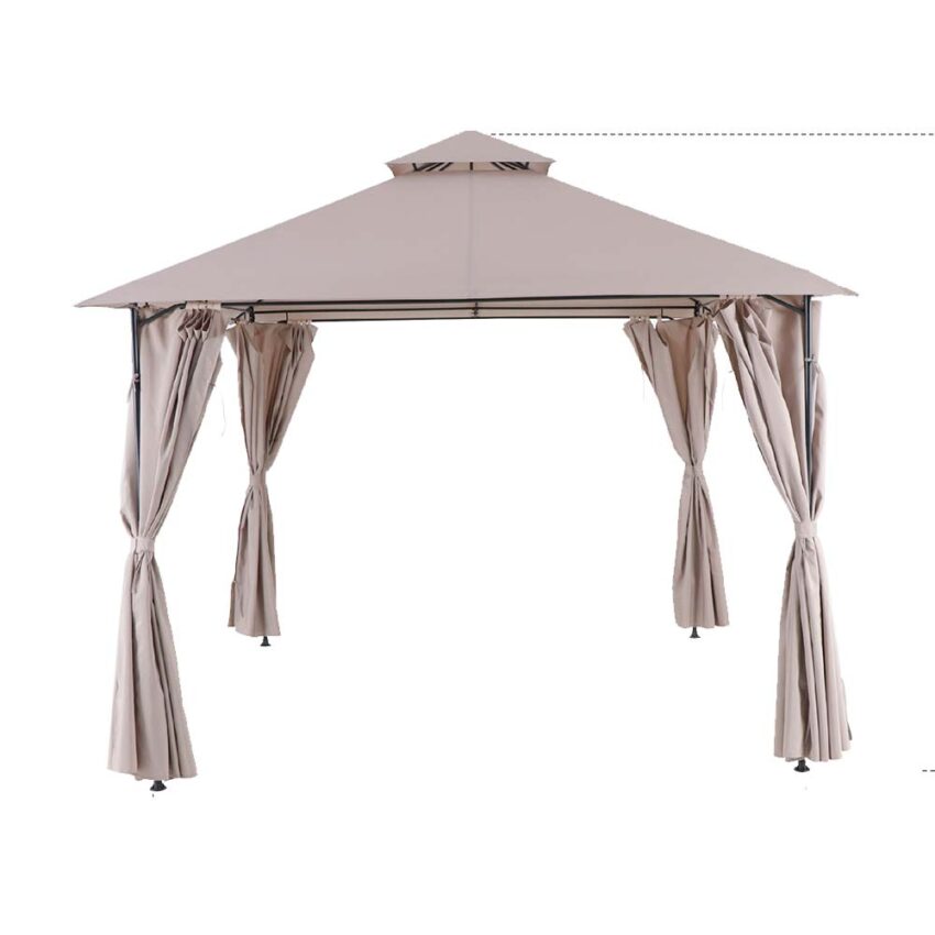 Pergola con cortinas Oxis 300x300 Taupe - Imagen 2