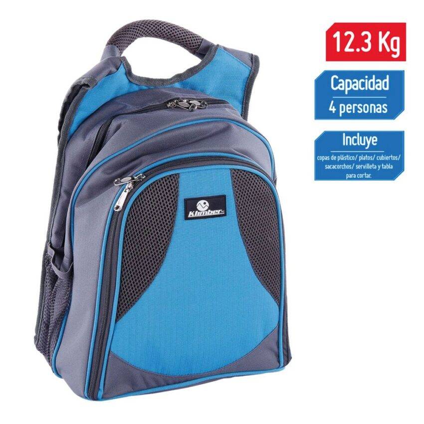 Mochila para Picnic Klimber Azul 27 Piezas - Imagen 2