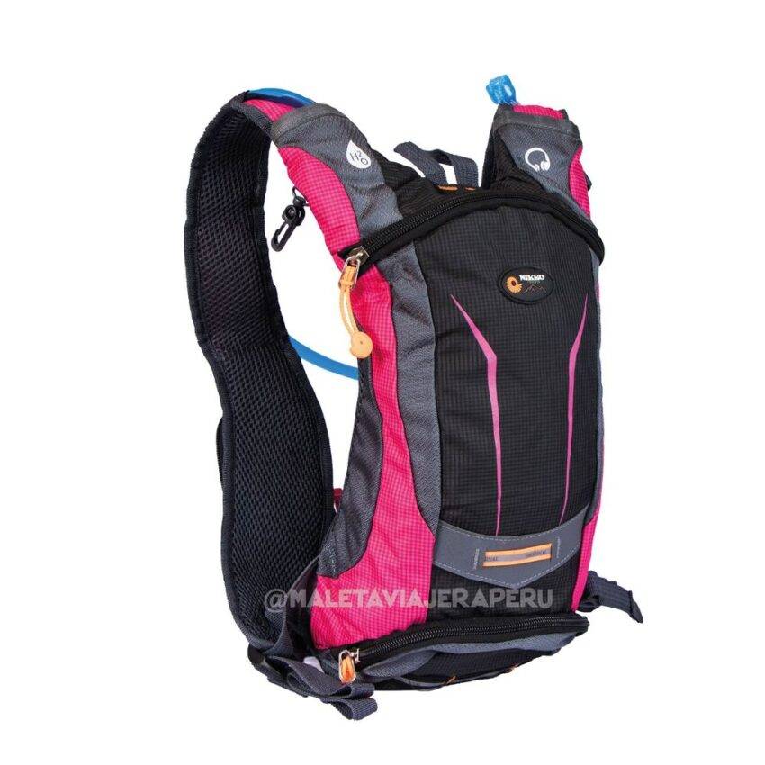 Mochila de hidratación y bolsa de agua NIKKO Fucsia - Imagen 2