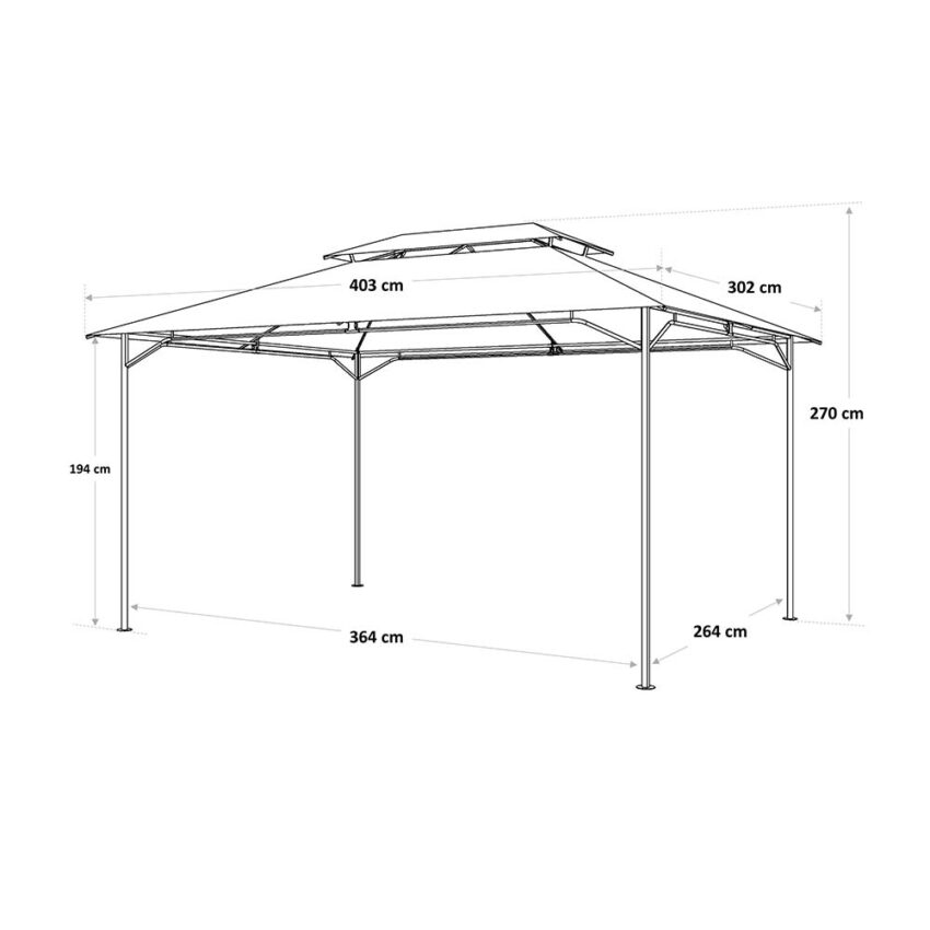 Pergola con cortinas Oxis 300x400 Taupe - Imagen 2