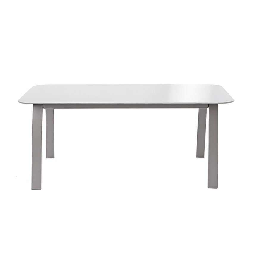 Mesa terraza Alma metal + vidrio Gris 85x45cm - Imagen 2