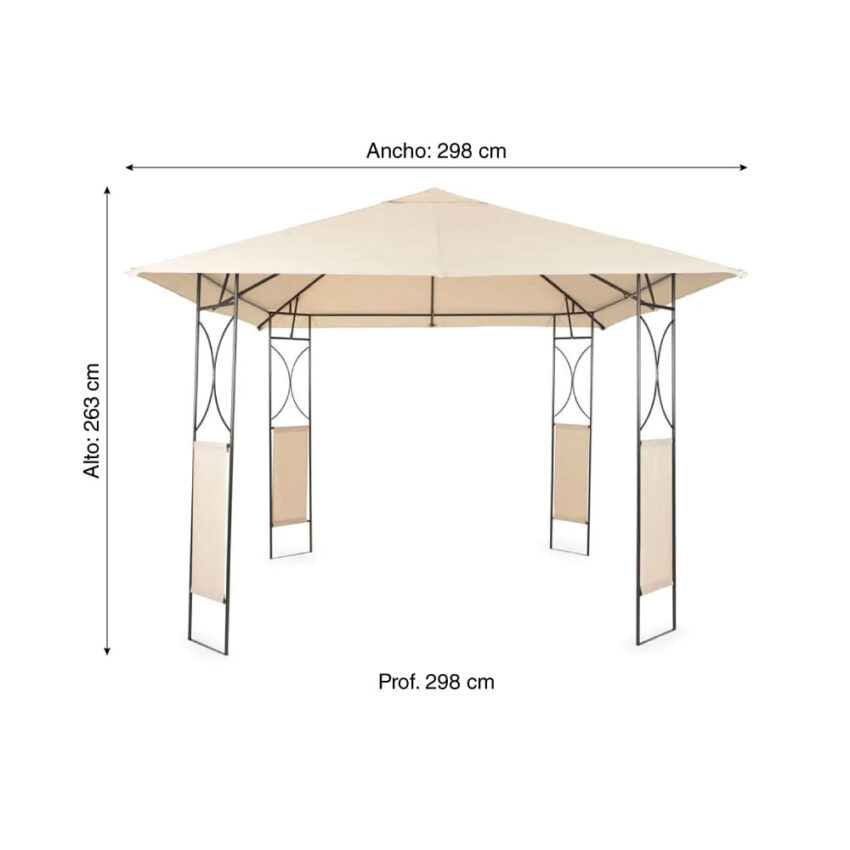 Pérgola con paneles 300 x 300 cm - Imagen 2