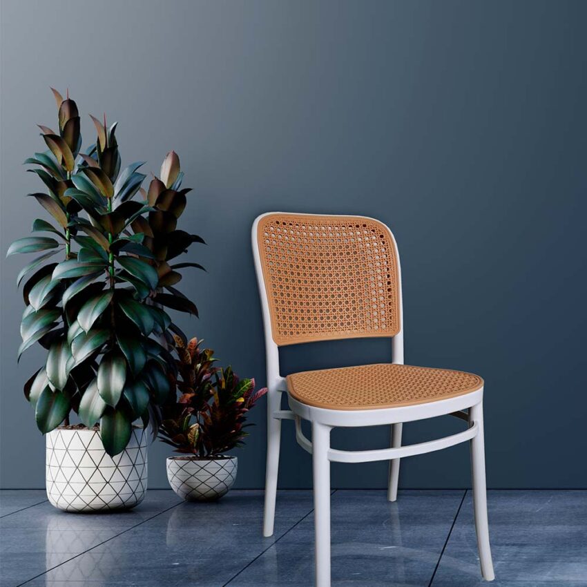 Silla de exterior de resina sin brazos Caravan Bl - Imagen 4