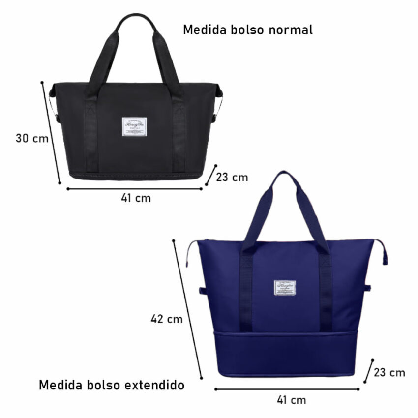 Bolso de Viaje Cartera Expandible Impermeable Oscuros - Imagen 4