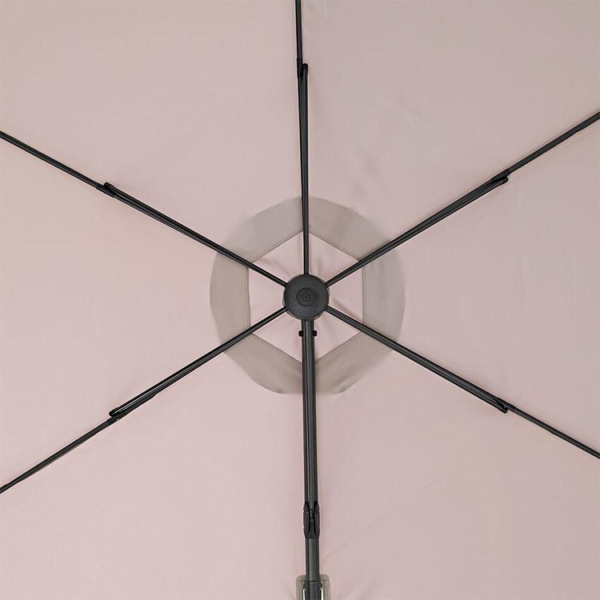 Sombrilla terraza lateral alum Hexa Taupe 290cm - Imagen 6