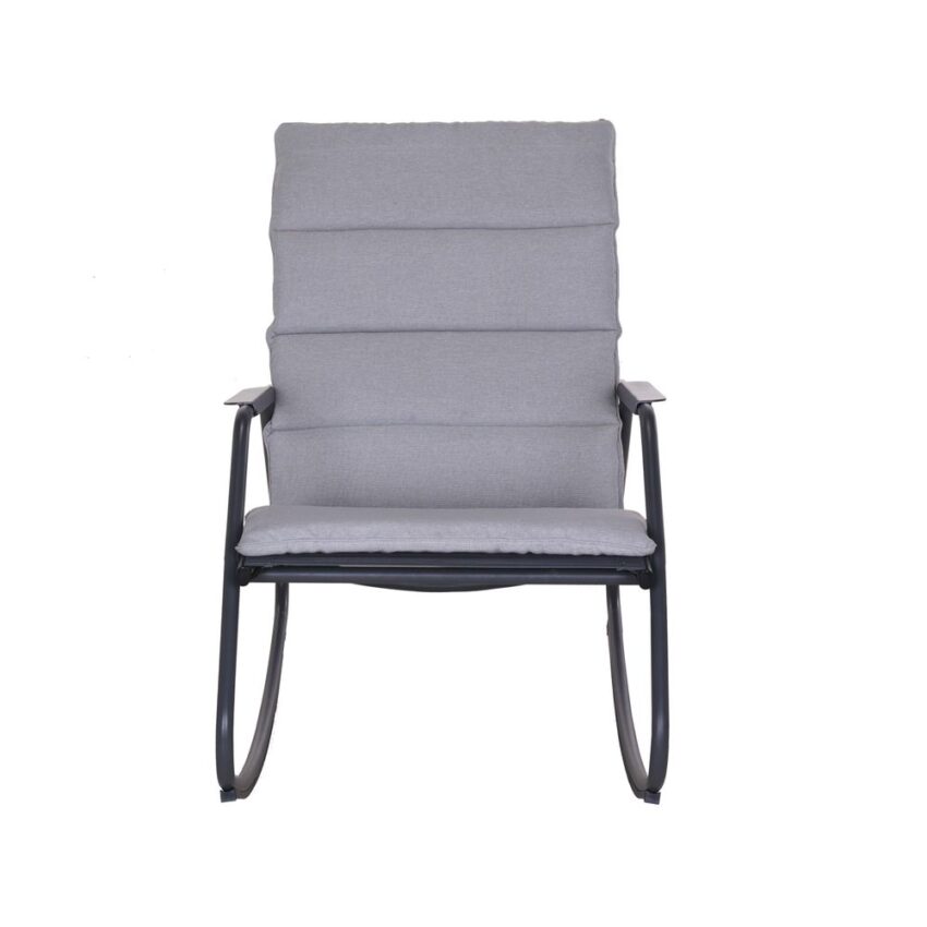 Silla de exterior mecedora Rocking gris oscuro - Imagen 10