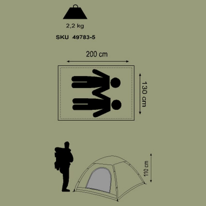 Carpa Iglú para 2 Personas Doble Techo + Colchón inflable 1 plaza - Imagen 24