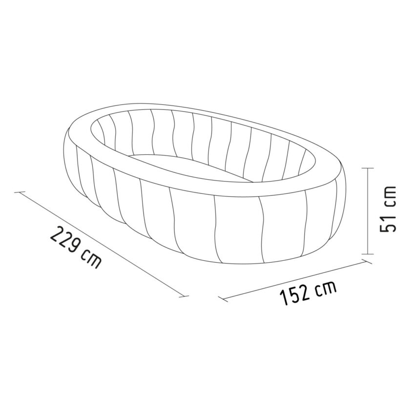 Piscina Inflable ovalada 51x152x229cm - Imagen 4