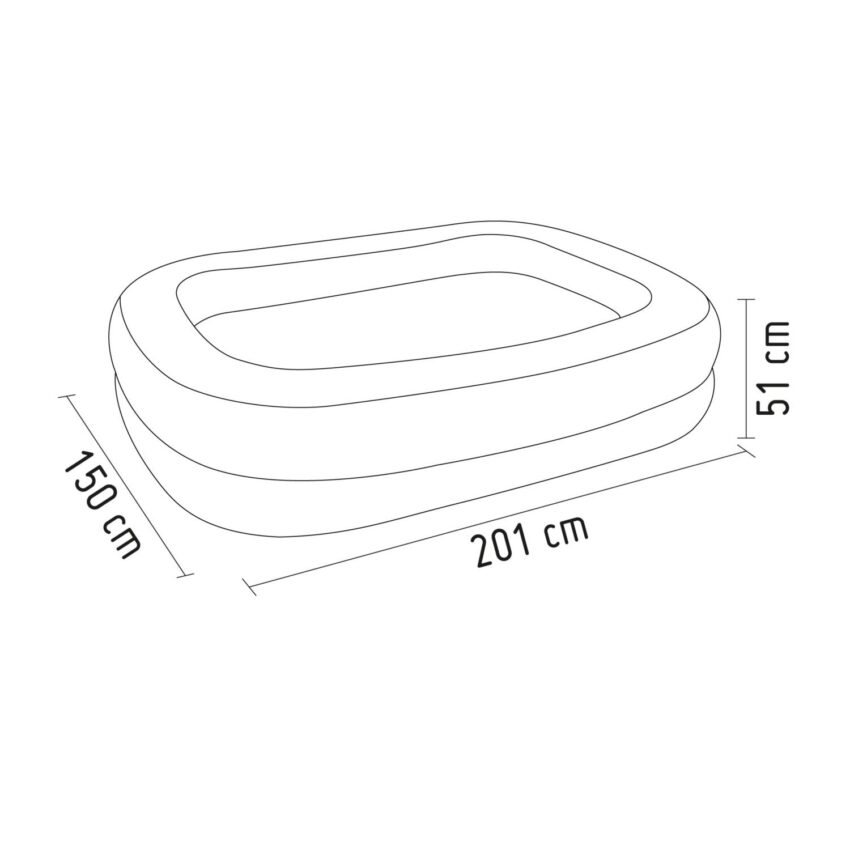 Piscina Inflable rectangular 201x150x51cm - Imagen 2