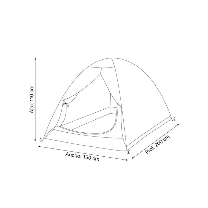 Carpa para 2 personas con sobre techo Greenside - Imagen 2