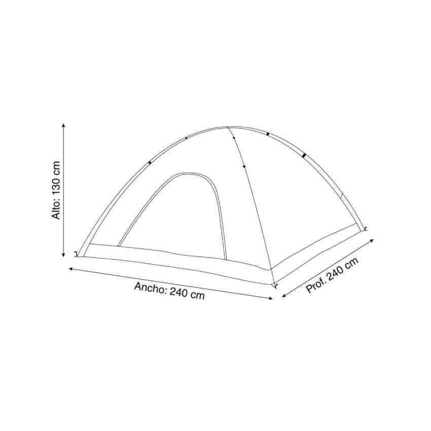 Carpa para 6 personas Ligera Dome Pack Orange - Imagen 4