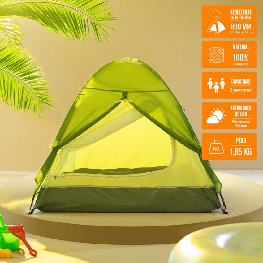 Carpa para 2 personas con sobre techo Greenside - Imagen 9