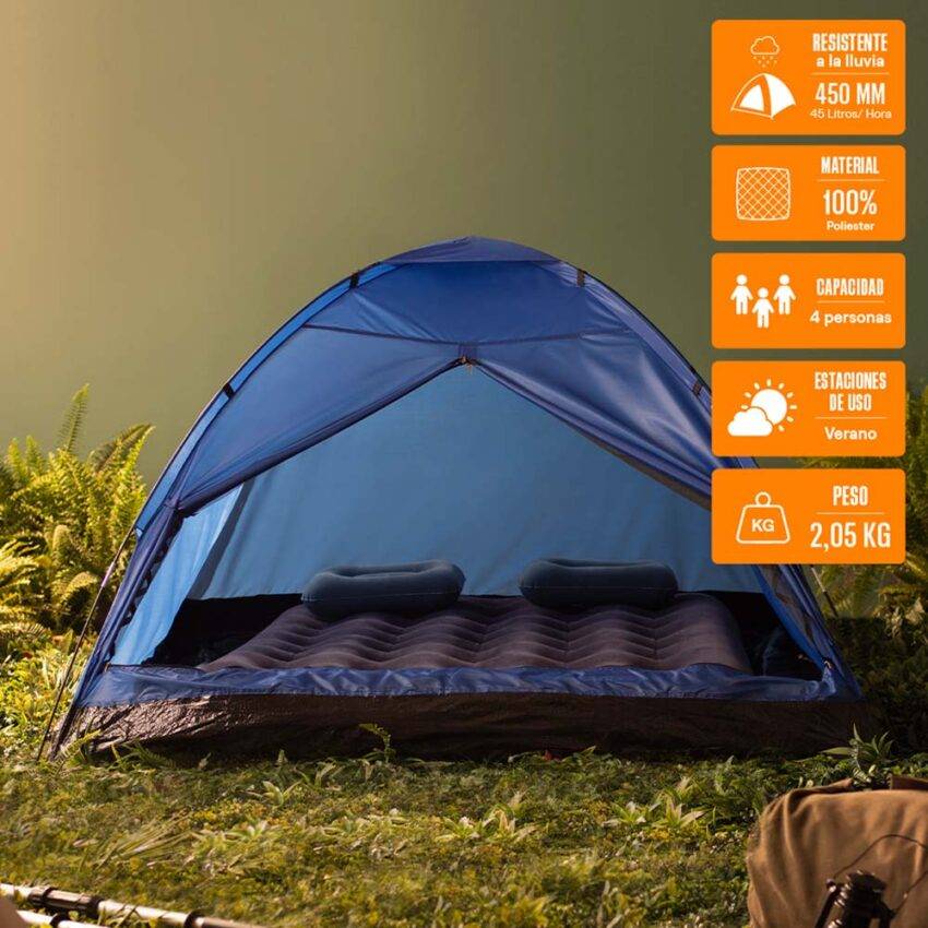 Carpa para 4 personas Ligera Dome Pack Orange - Imagen 7