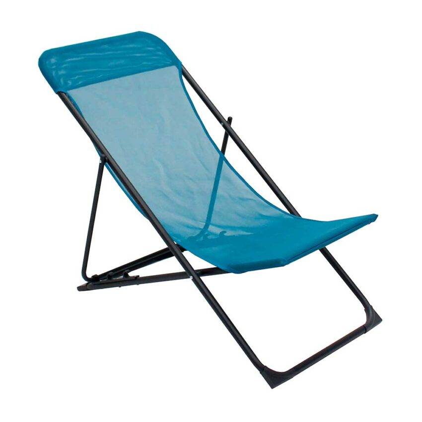 Silla de exterior Relax 3 posiciones azul - Imagen 5